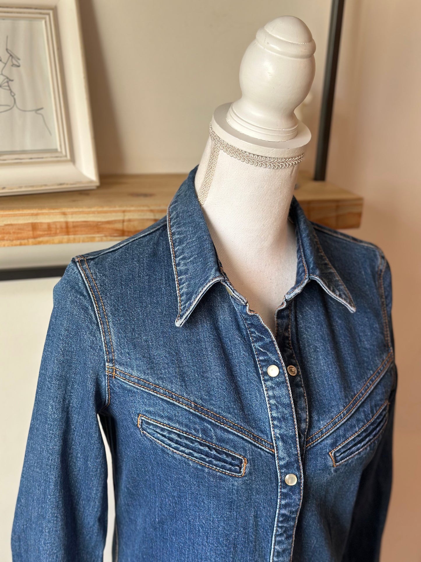 Robe en jean en denim coton T.34