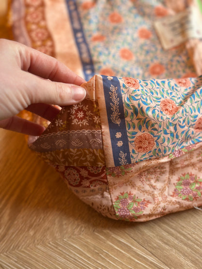 Sac tote bag imprimé fleuri patchwork neuf