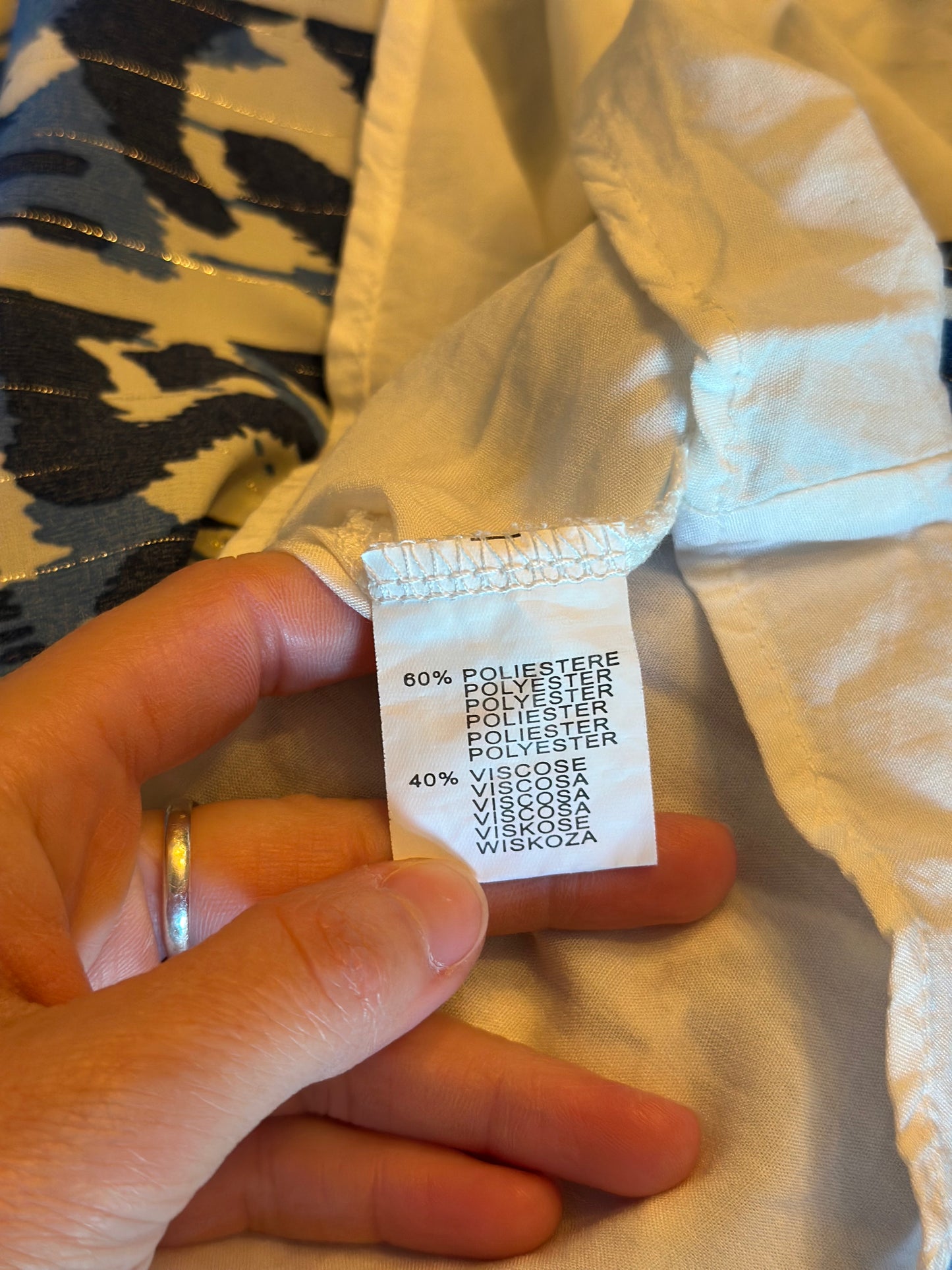Robe fluide imprimé bleu volantée T.36/38