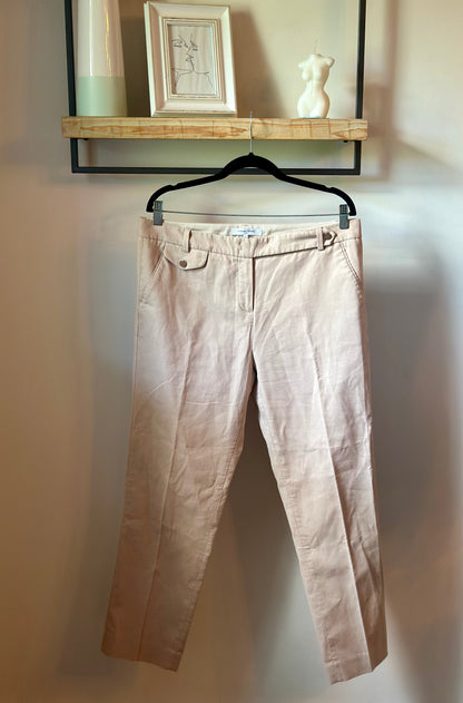 Pantalon beige droit coton T.44