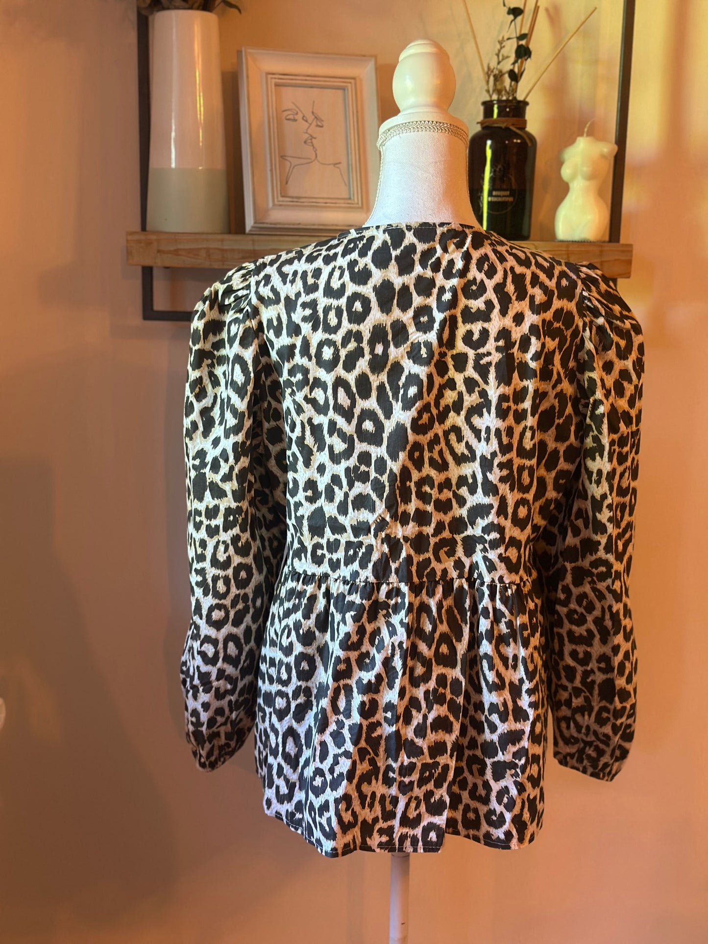 Blouse léopard en coton T.U