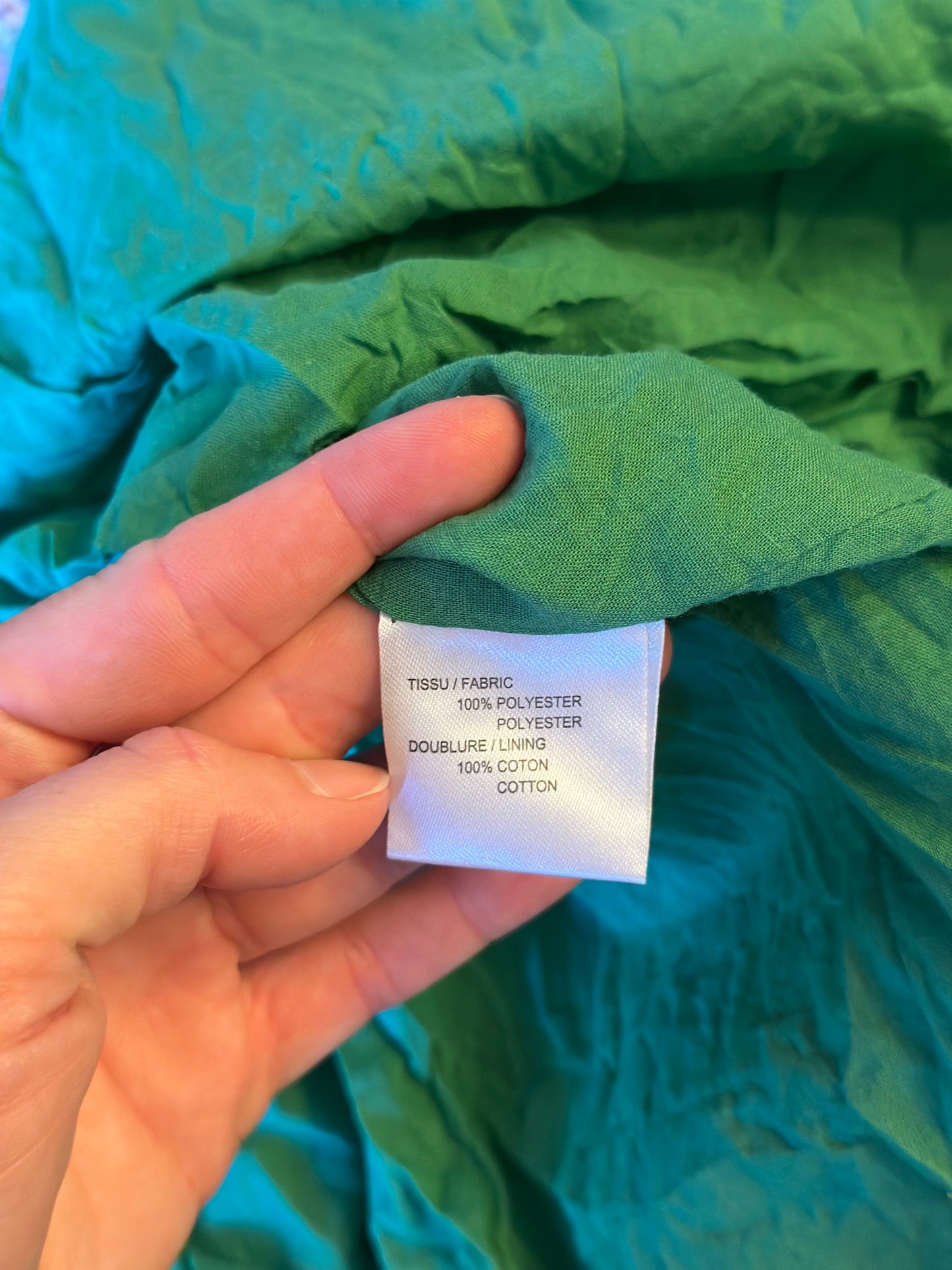 Robe d’été fleurie vert rose T.36