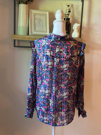 Blouse fluide fleurie multicolore T.36