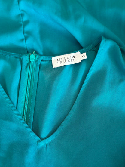 Robe d’été verte à volants T.34