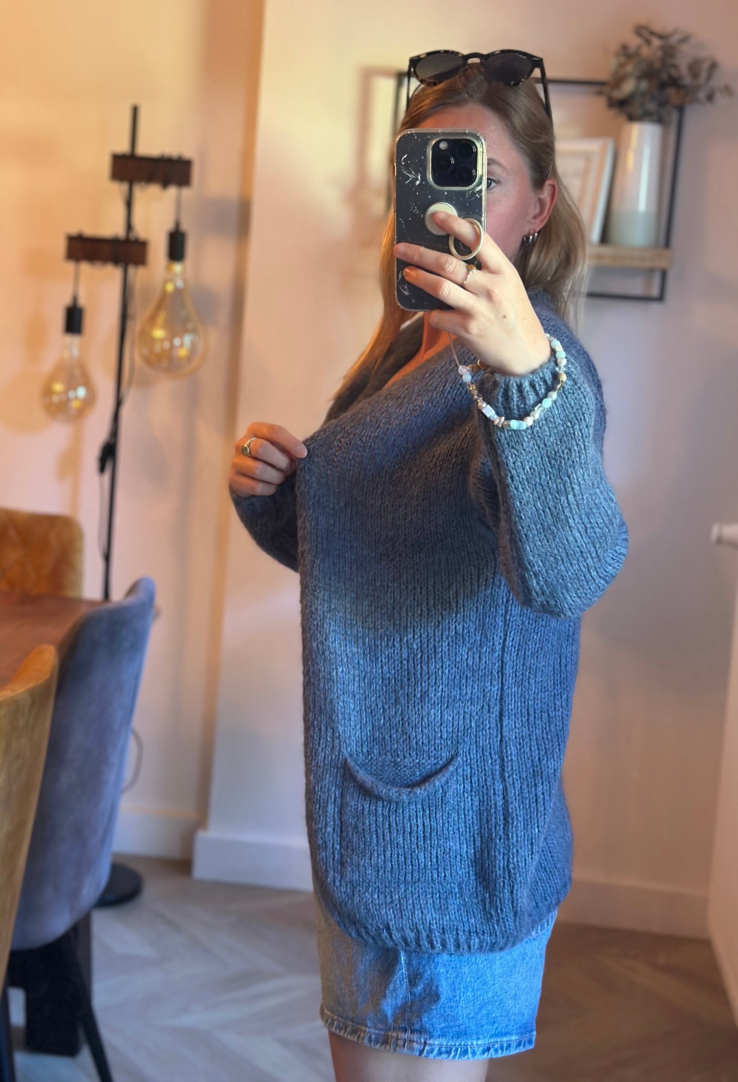 Gilet doux en maille mohair Made in Italy T.U