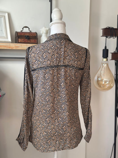 Chemise imprimé papillons et léopard T.36