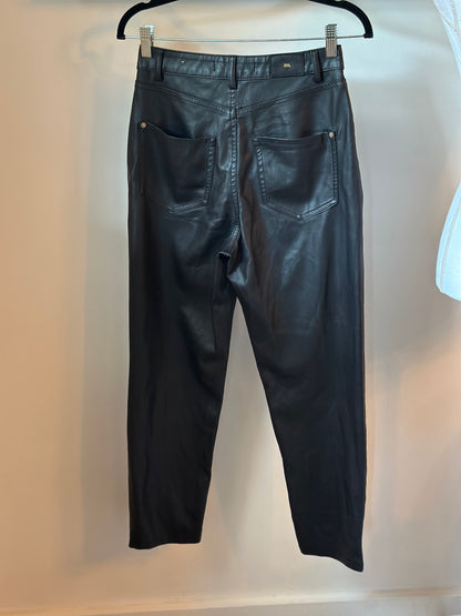 Pantalon droit similicuir noir T.36