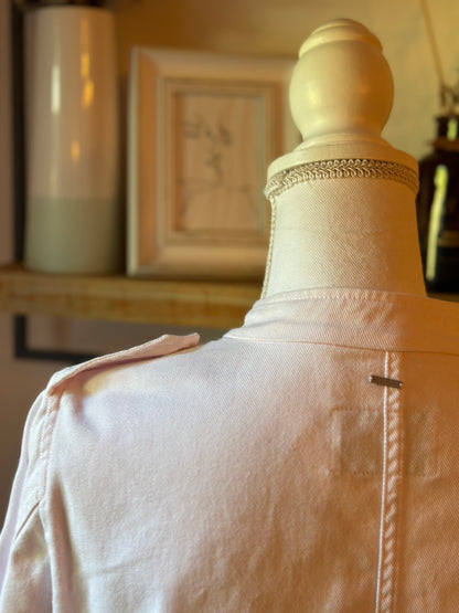 Veste saharienne en jean rose poudré IKKS T.36