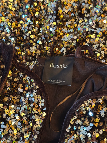 Robe à sequins dorés T.36