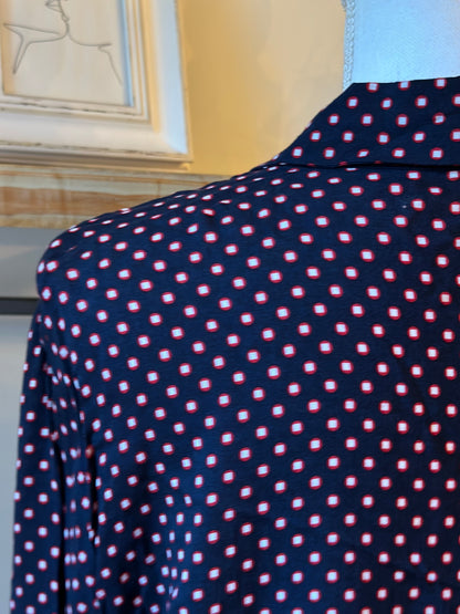 Chemise fluide imprimé pois viscose T.44