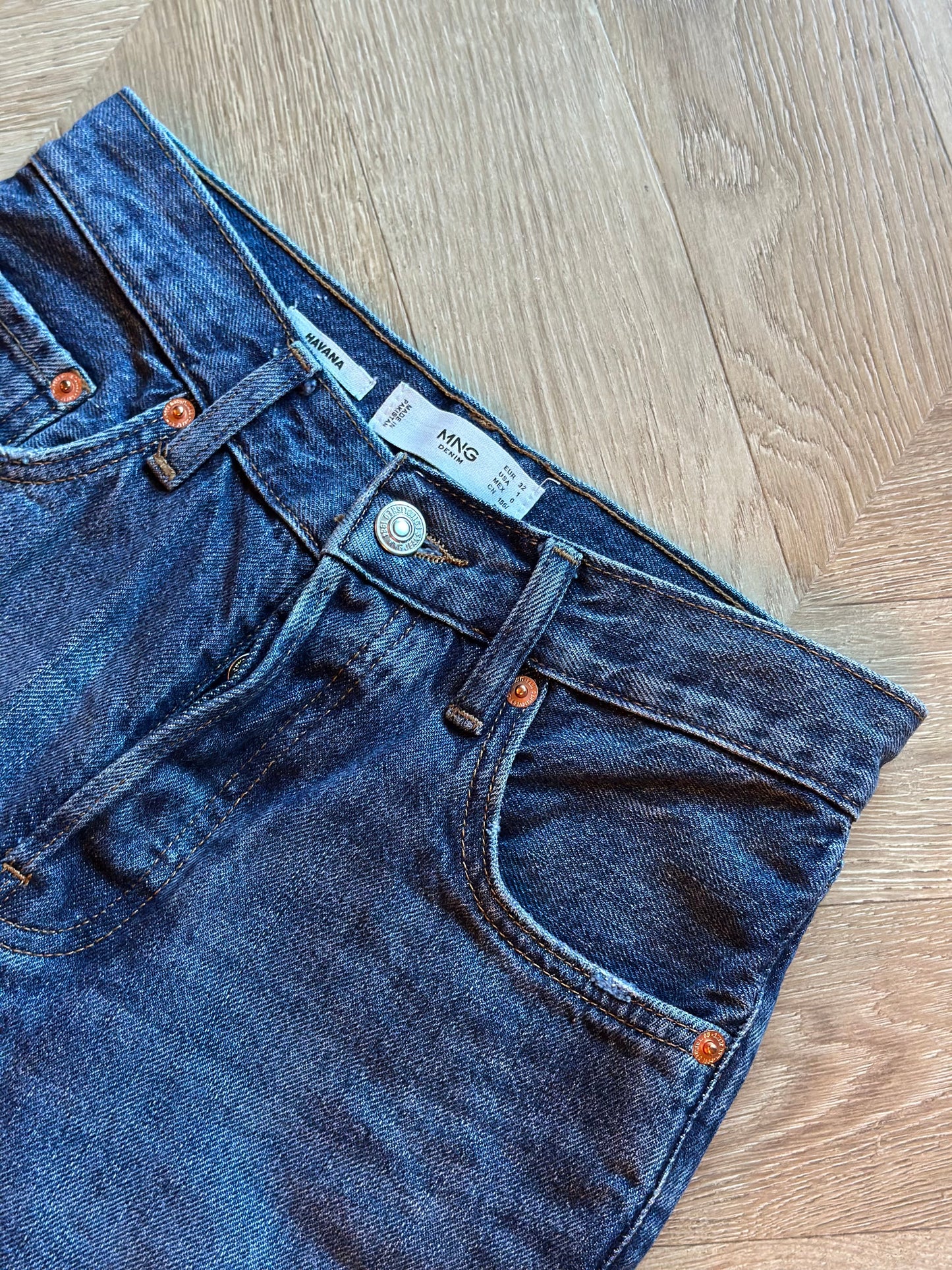 Jean droit bleu denim modèle Havana T.32