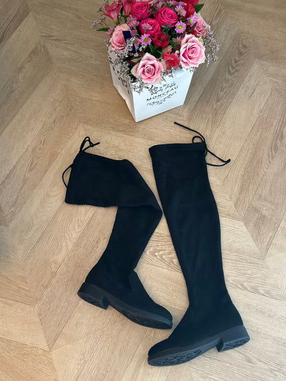 Cuissardes effet velours noir Besson neuf P.36