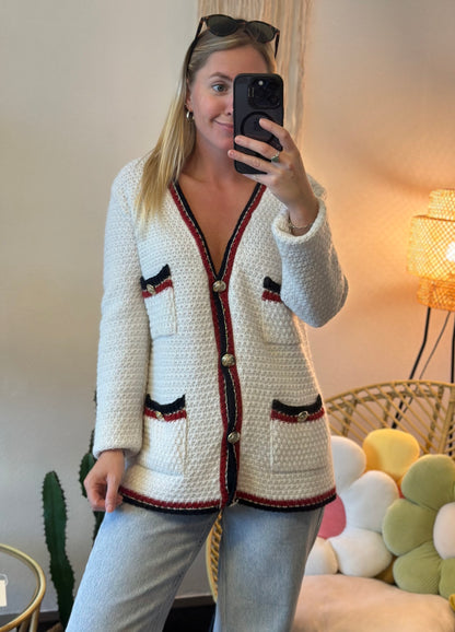 Cardigan en maille laine et alpaga T.40