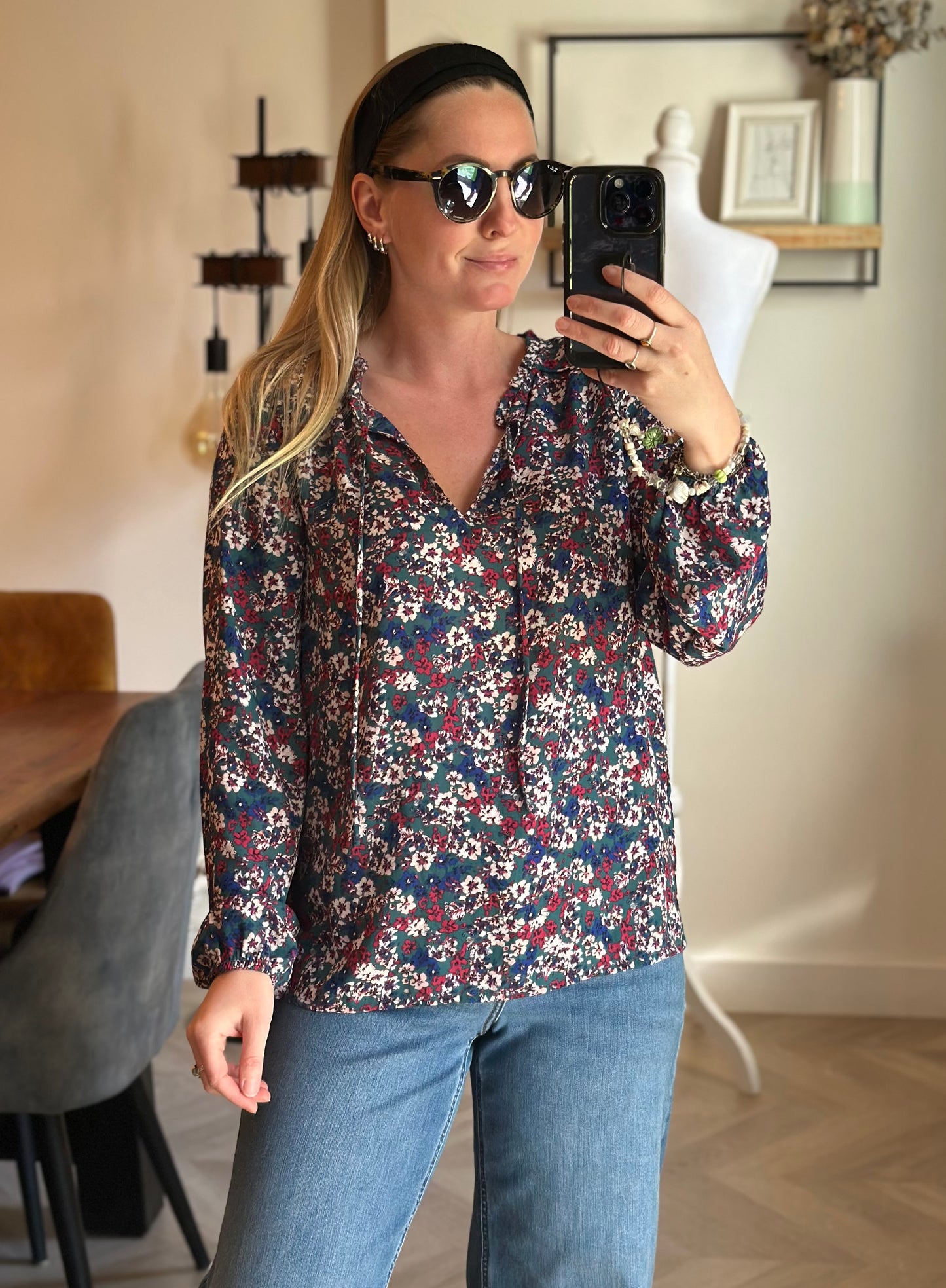 Blouse fluide imprimé fleuri T.38