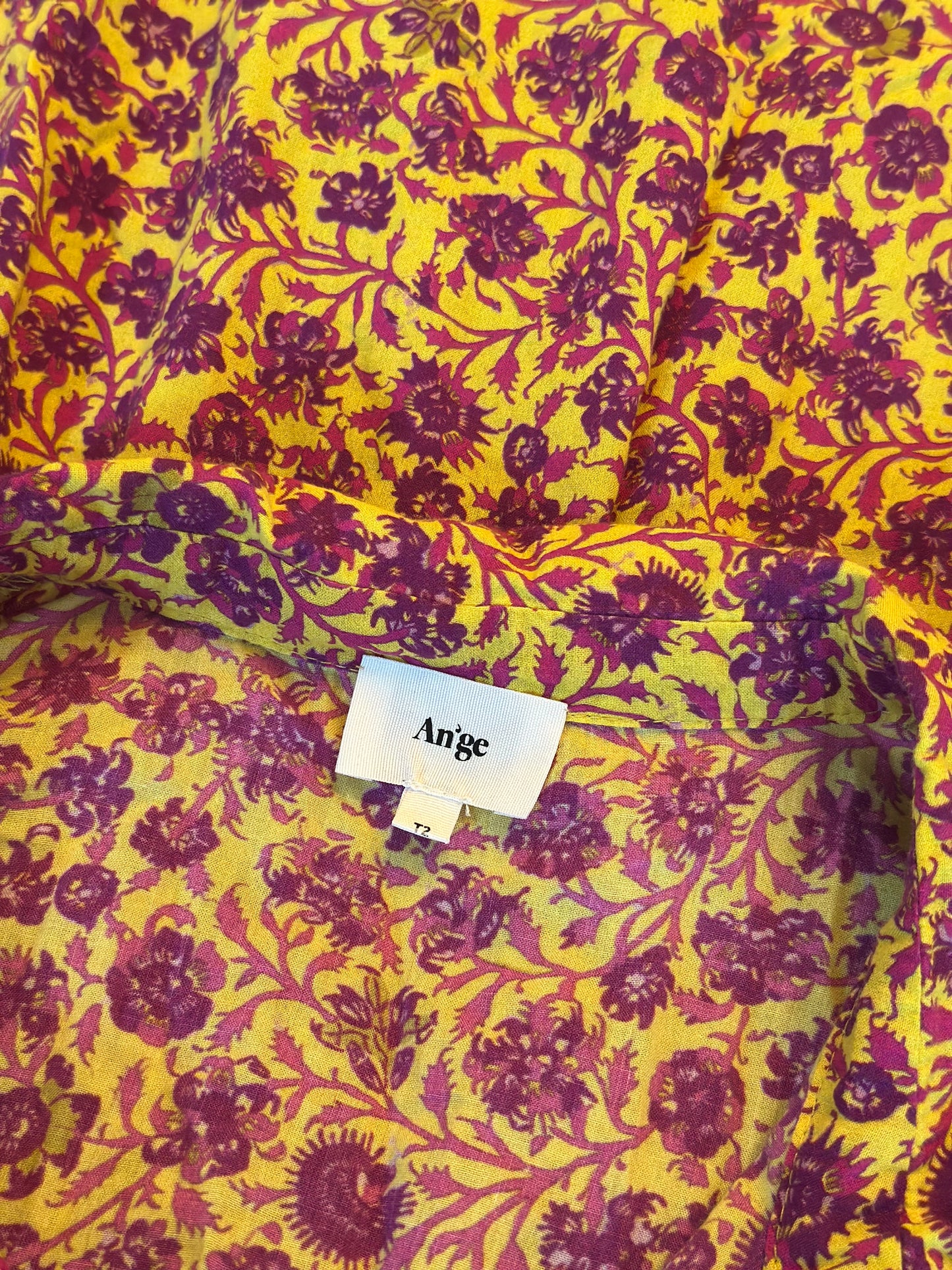 Robe mi-longue fleurie T.38