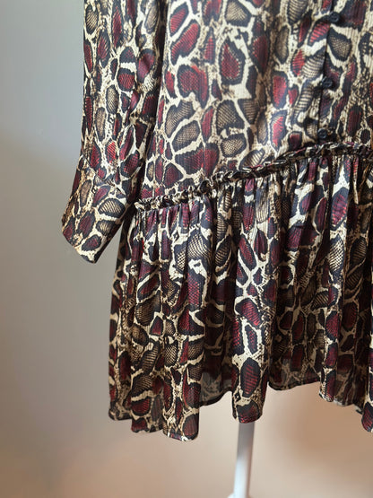 Robe fluide imprimé animalier T.34