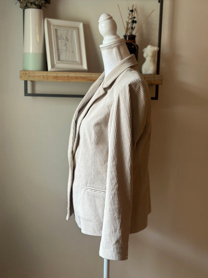 Blazer velours côtelé beige T.38