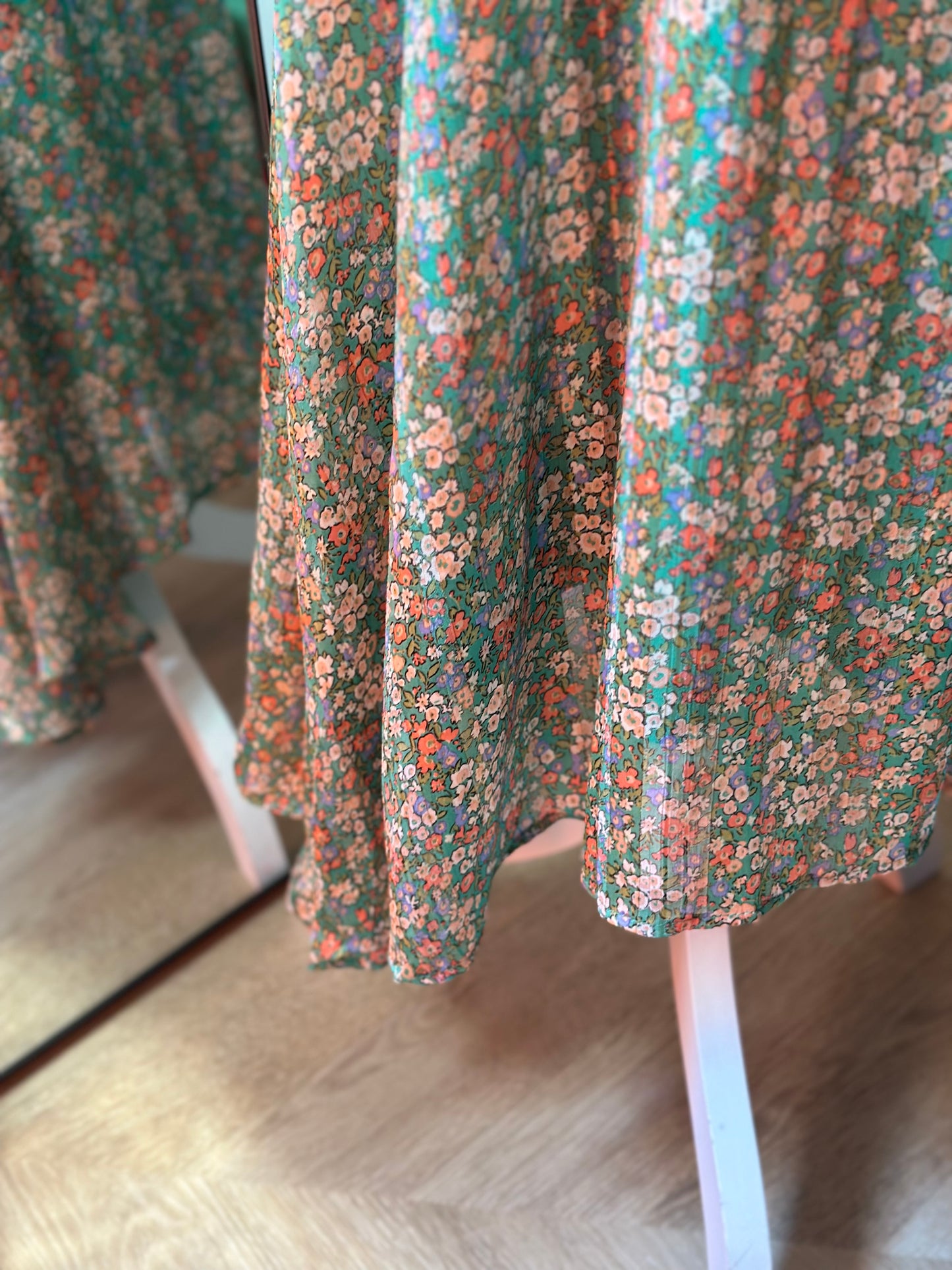 Robe longue à fleurs lurex T.36/38
