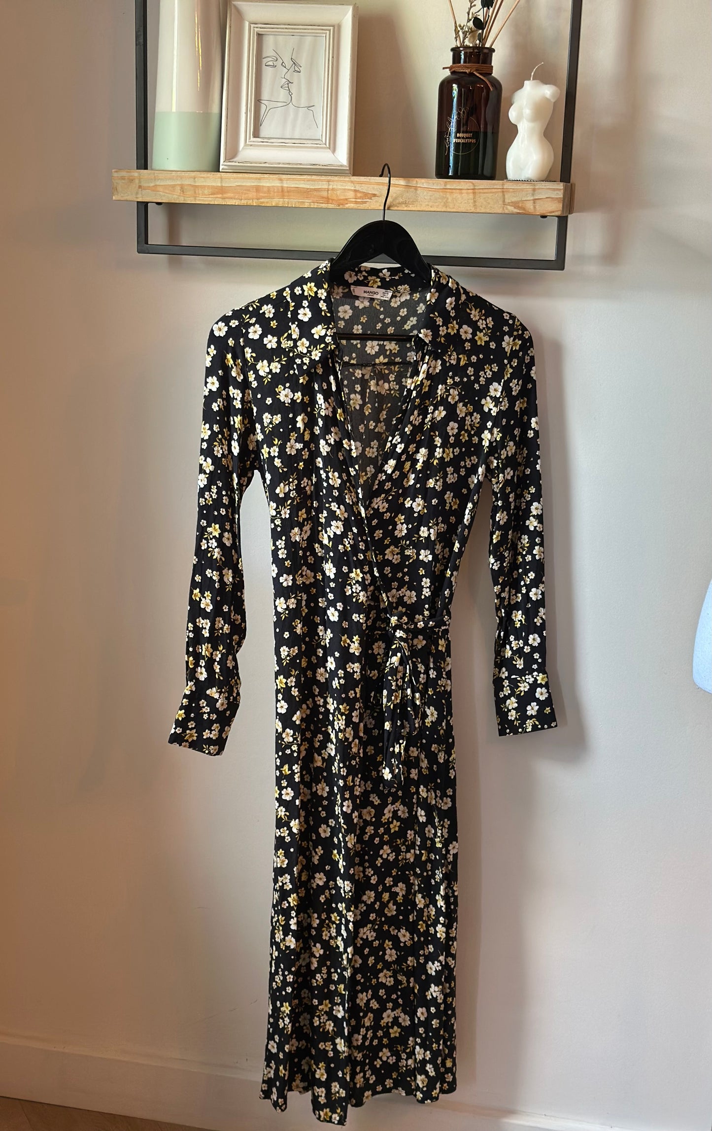 Robe longue portefeuille fleurie T.34