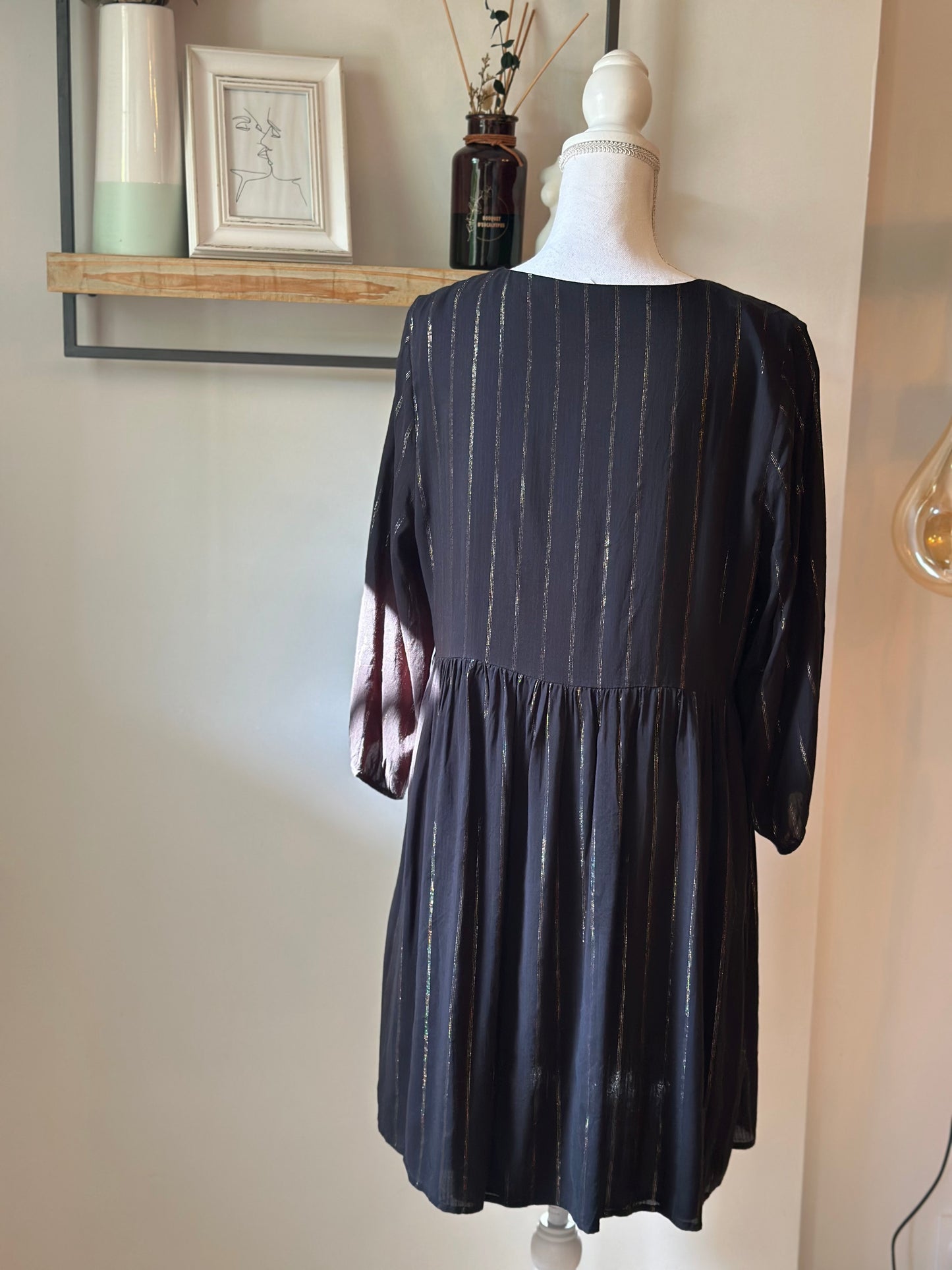 Robe fluide noire T.42