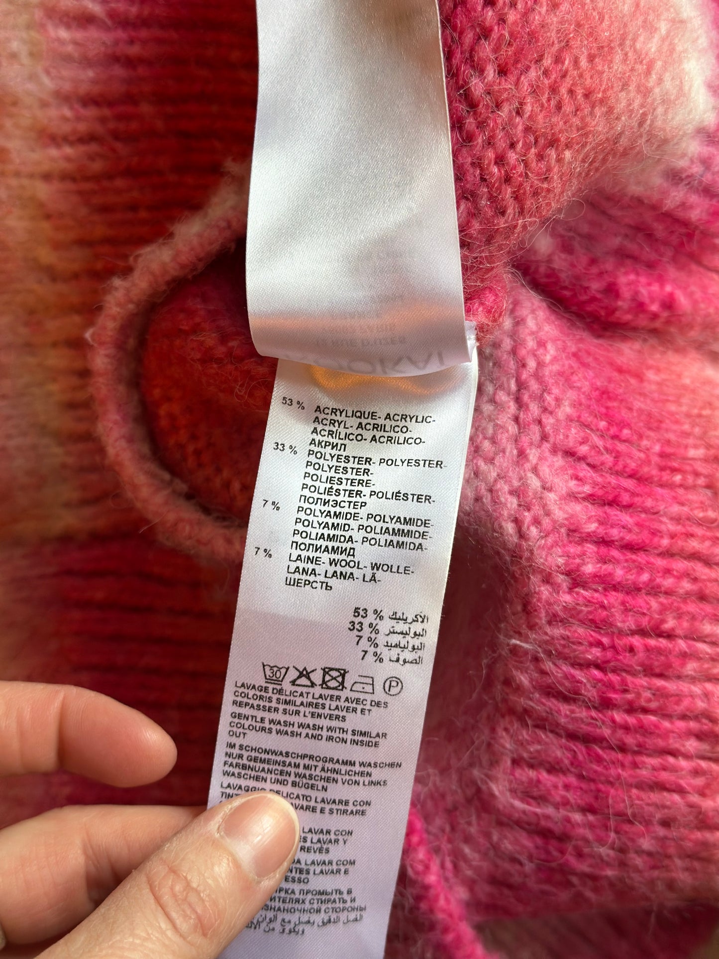 Pull dégradé rose maille douce effet fluffy T.36