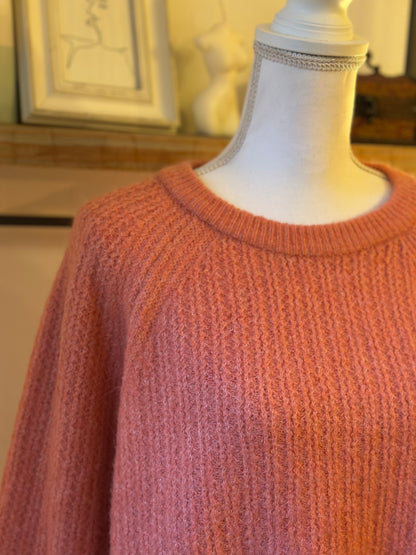 Pull rose clair en maille douce T.42