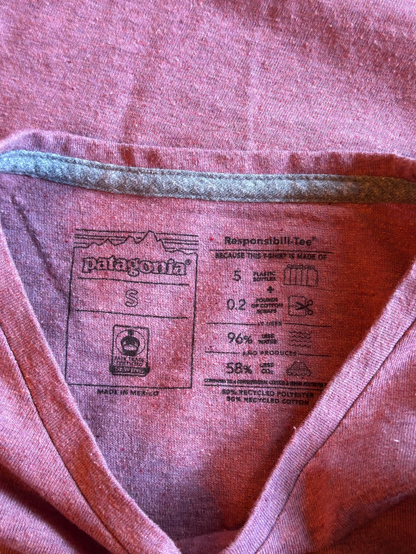 T-shirt imprimé Clean Climb rose chiné T.XS/S