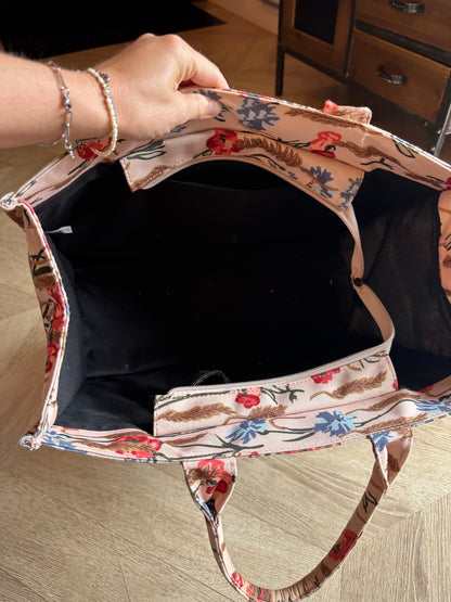 Grand sac cabas à fleurs