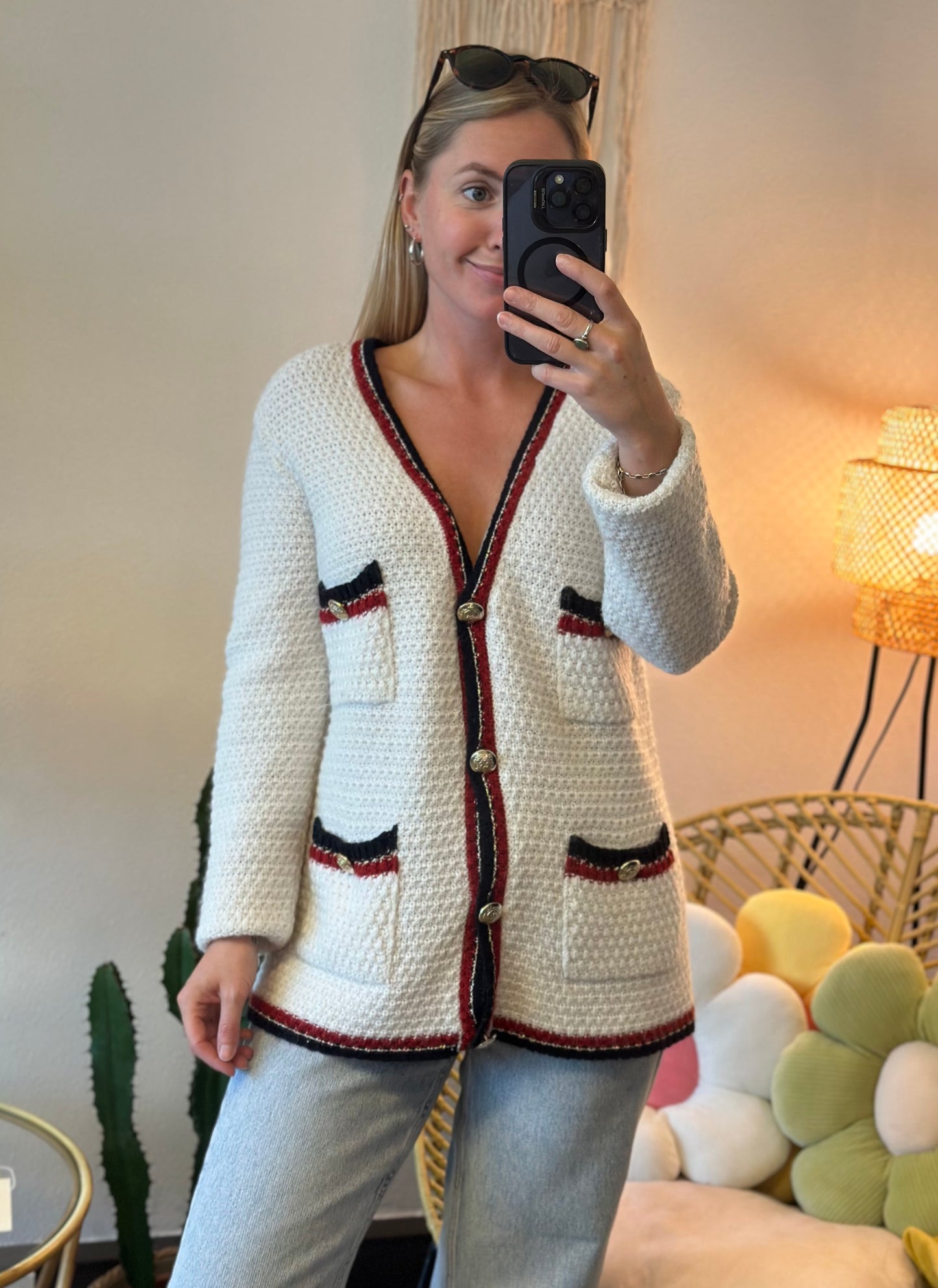 Cardigan en maille laine et alpaga T.40