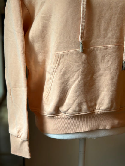 Sweat à capuche abricot T.36