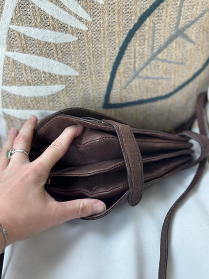Sac bandoulière cuir marron