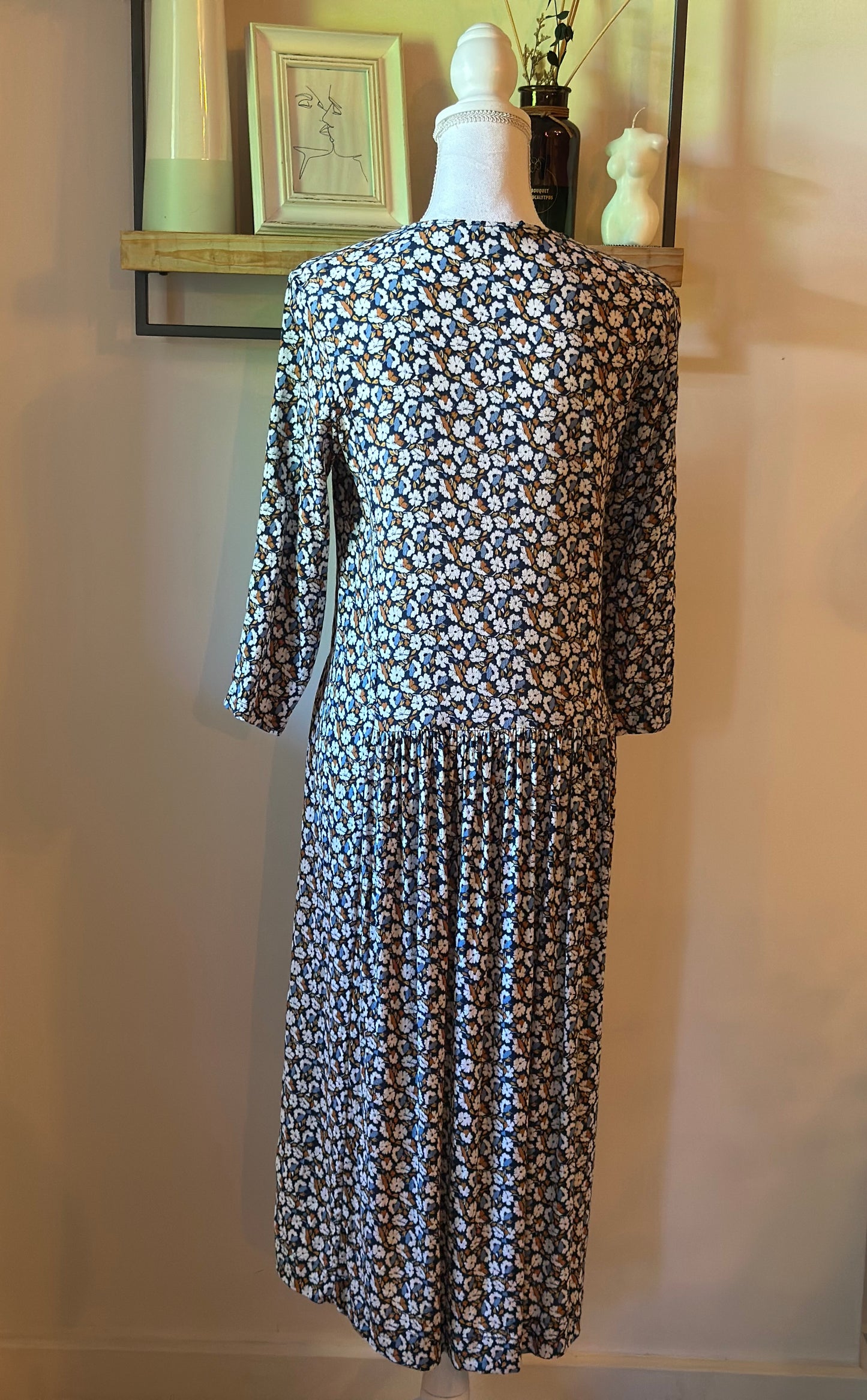Robe longue fluide fleurie T.40