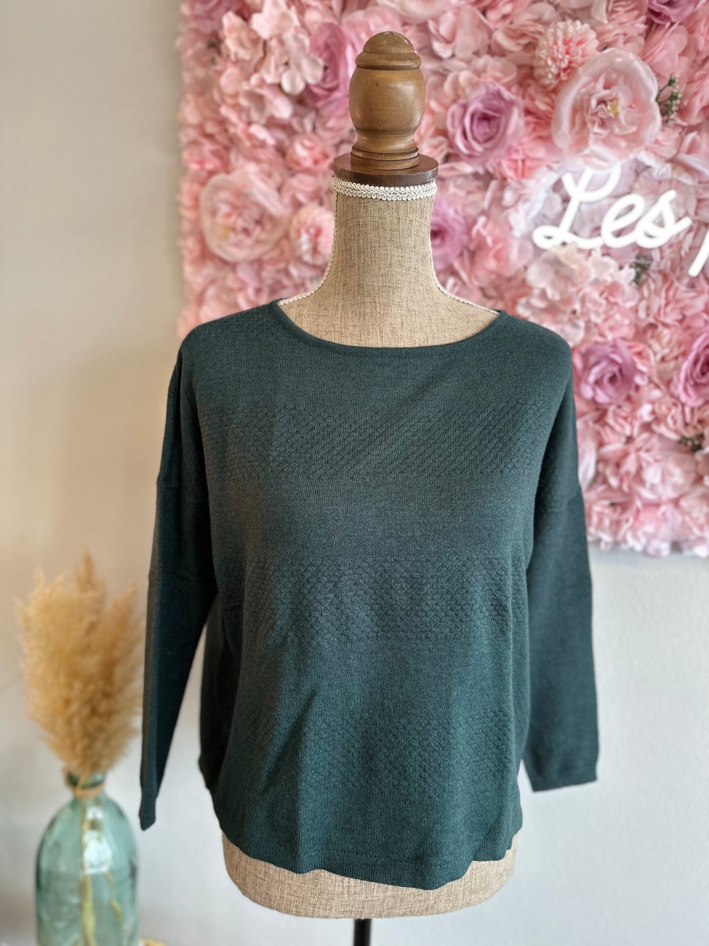 Pull vert foncé T.36