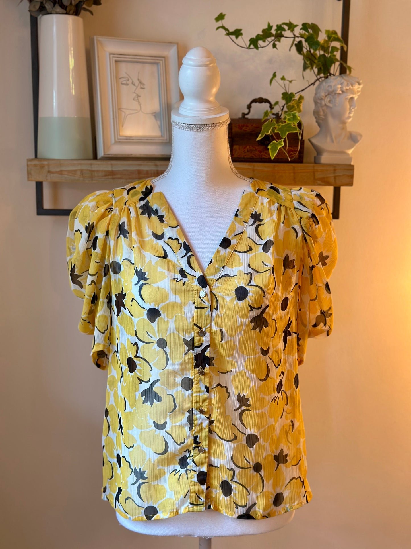 Blouse légère fleurie jaune Morgan – T.34/36