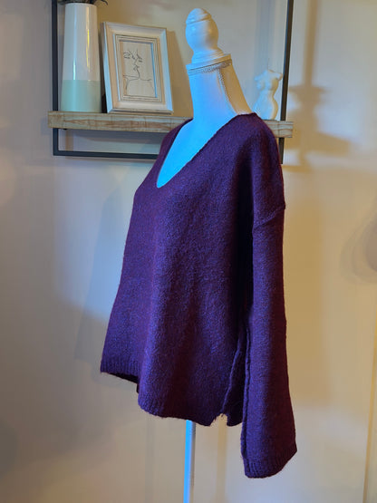 Pull doux en laine et alpaga T.38/40 Oversize