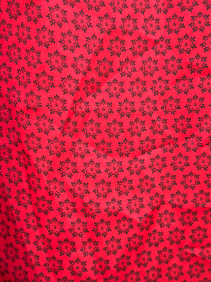 Blouse effet satiné – imprimé fleuri col V T.44