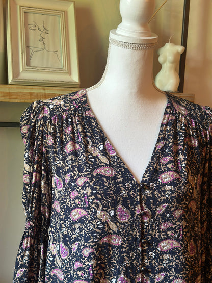 Blouse imprimé cachemire T.38