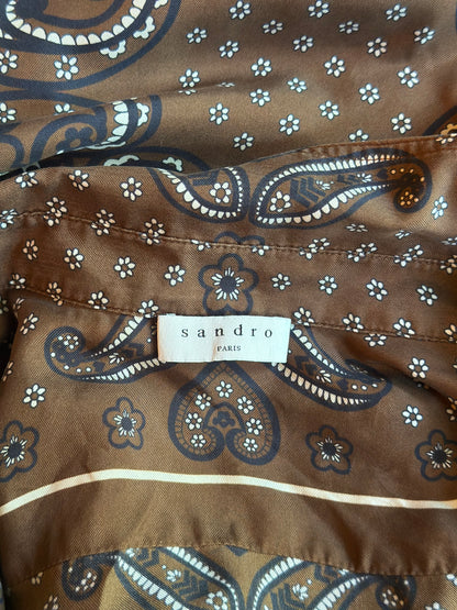 Chemise en soie imprimé bandana T.40