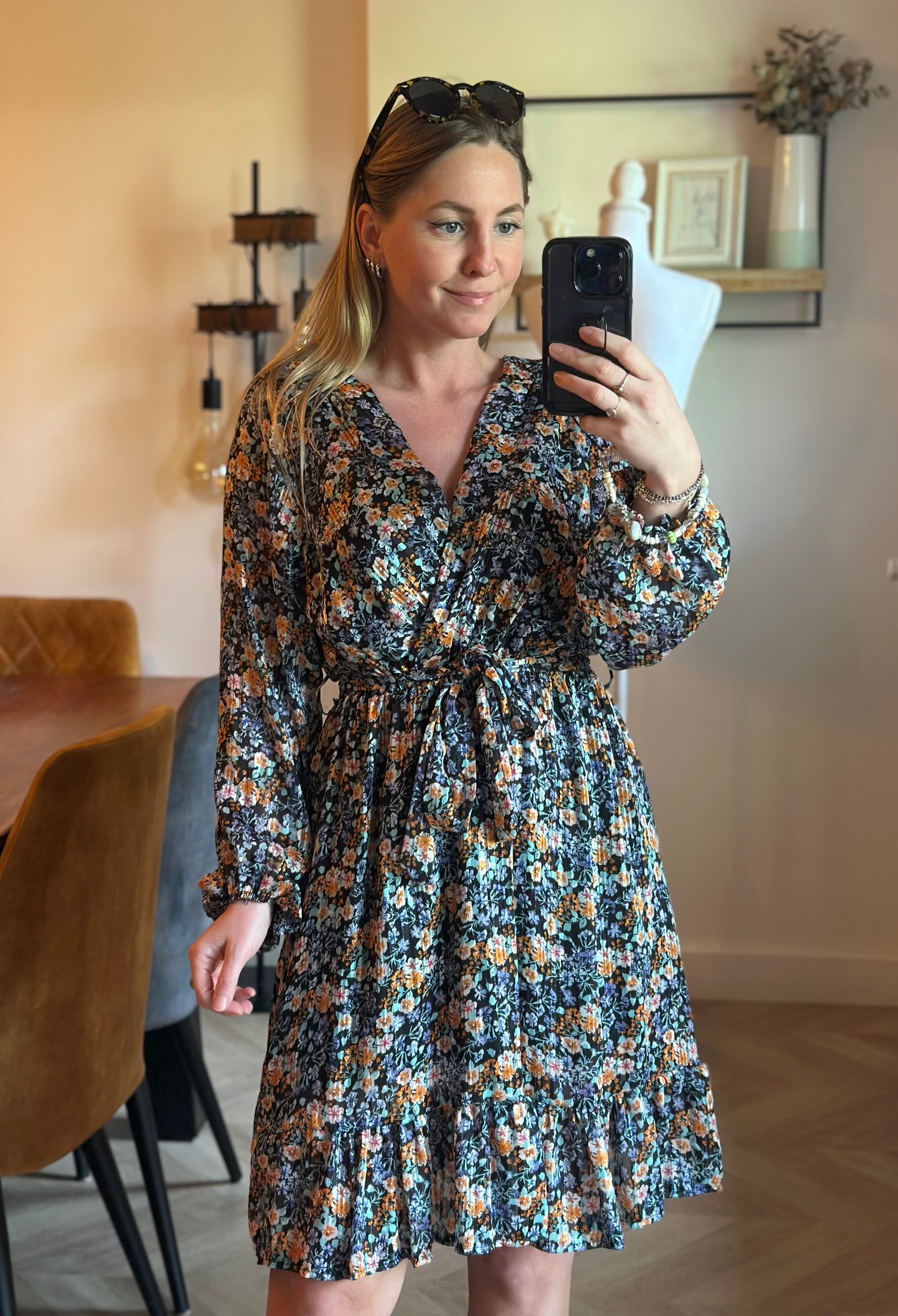 Robe fluide imprimée fleurie neuve T.36/38