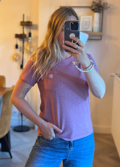 T-shirt imprimé Clean Climb rose chiné T.XS/S