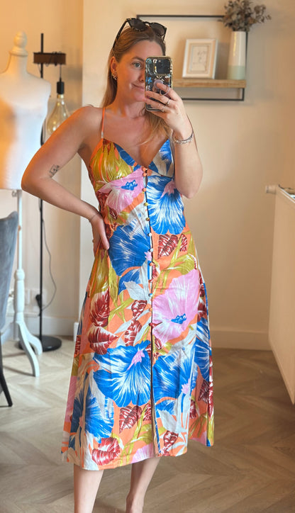 Robe dos nu imprimé fleuri T.34/36