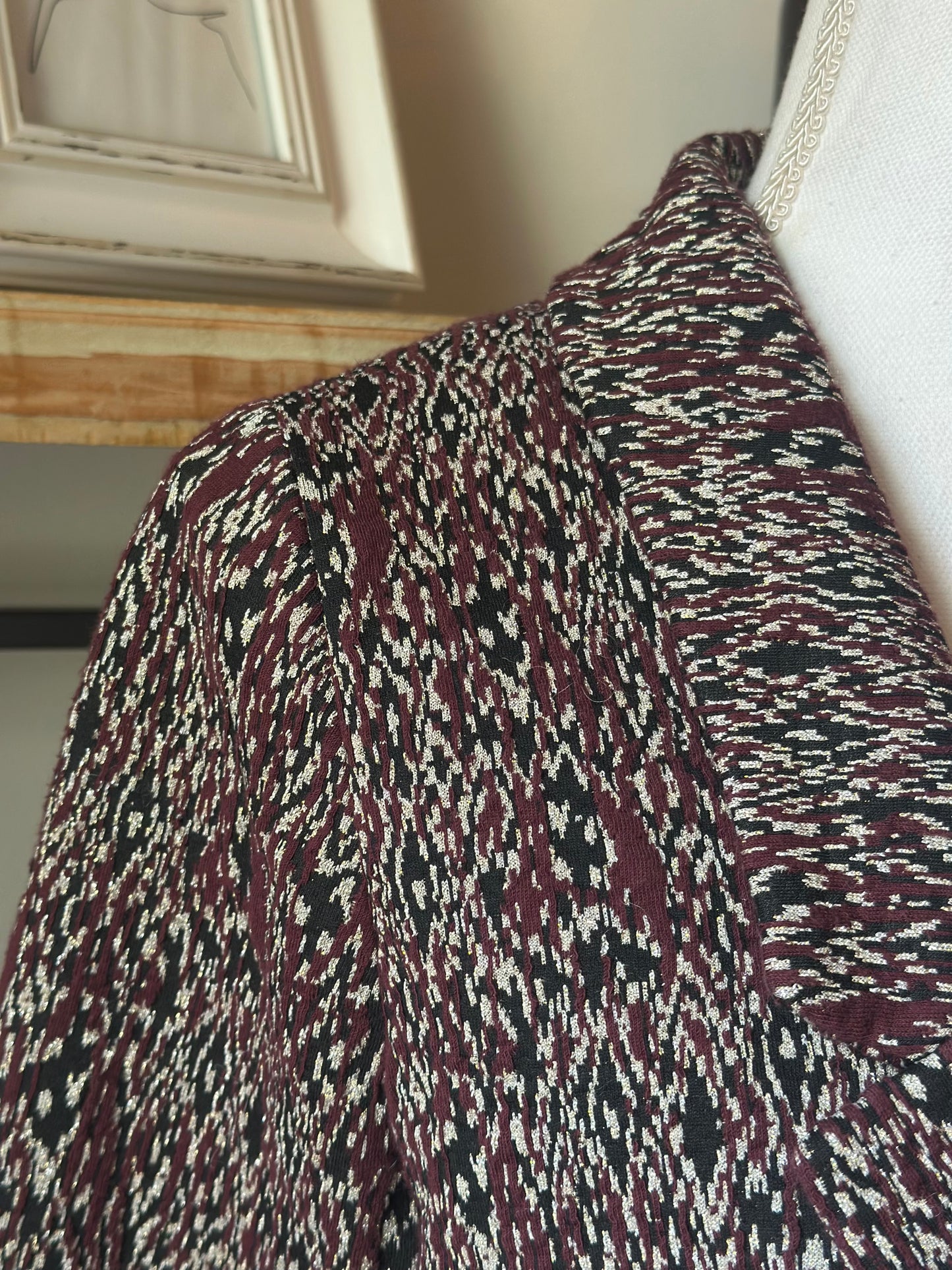 Blazer imprimé texturé multicolore T.38
