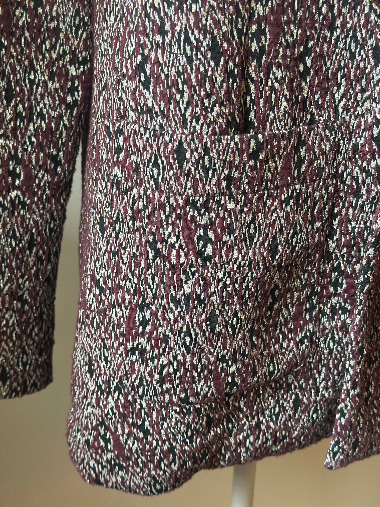 Blazer imprimé texturé multicolore T.38
