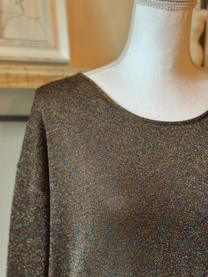 Pull fin maille lurex multicolore laine & tencel T.34/36