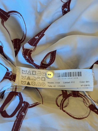 Blouse imprimé mors cheval en viscose T.40
