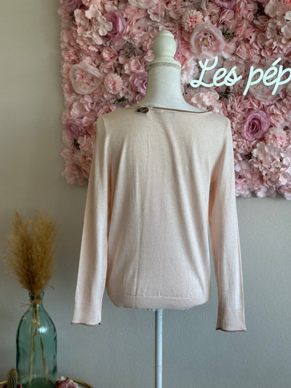 Pull rose clair T.38