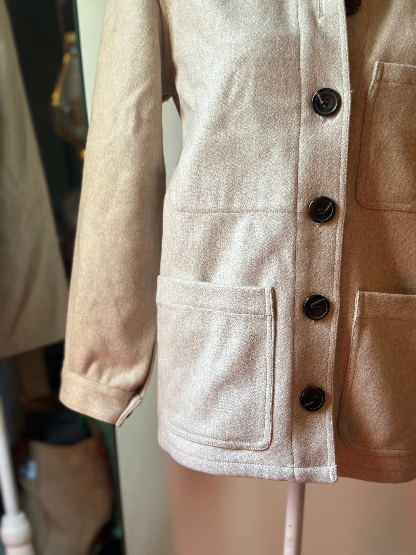 Veste en laine et cachemire beige T.38