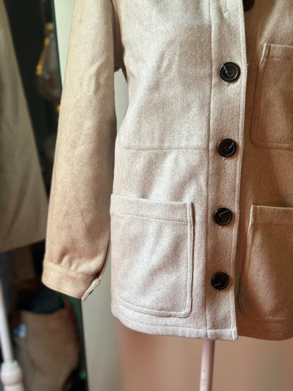Veste en laine et cachemire beige T.38