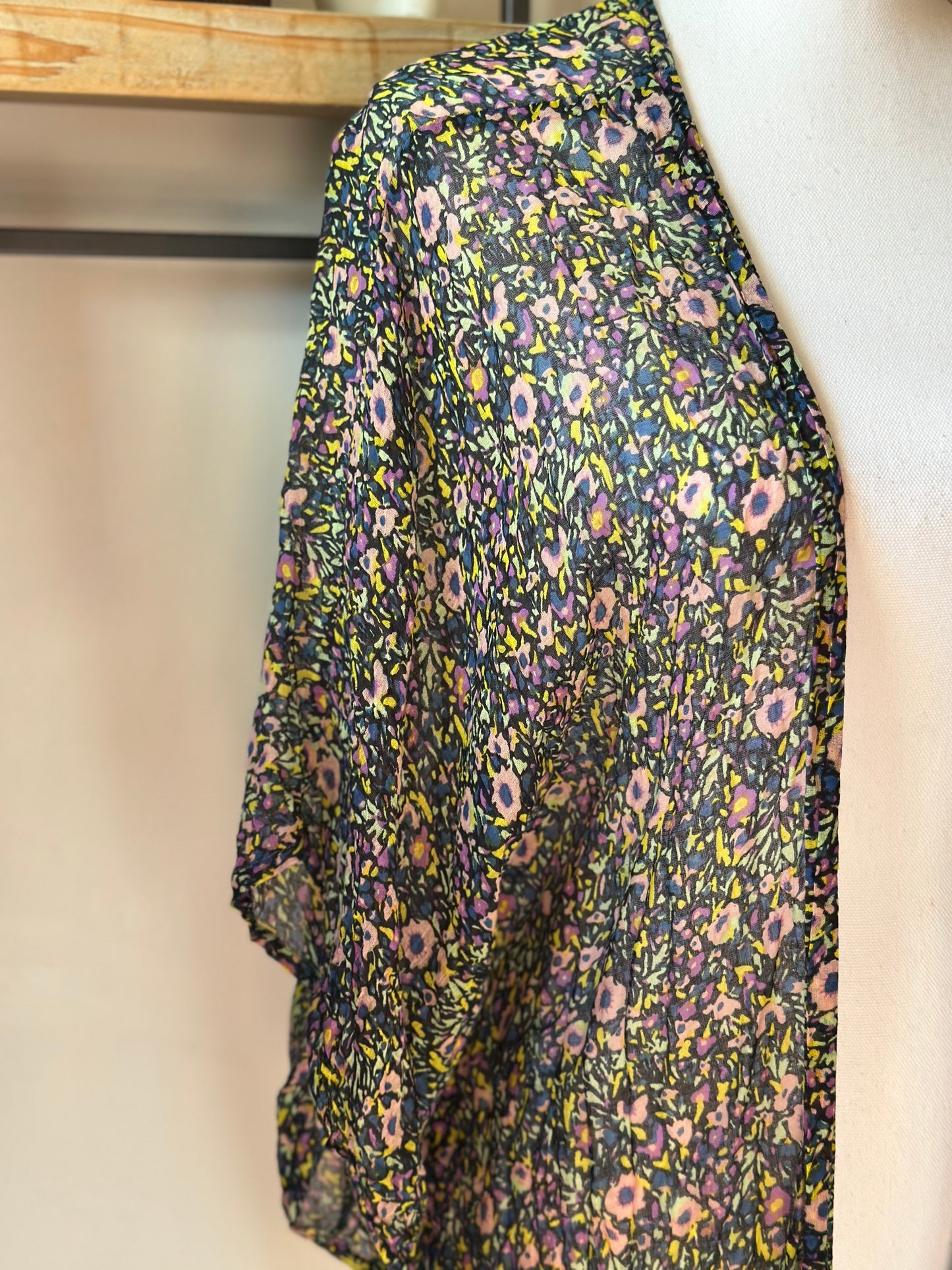 Kimono veste légère fleuri coton T.U