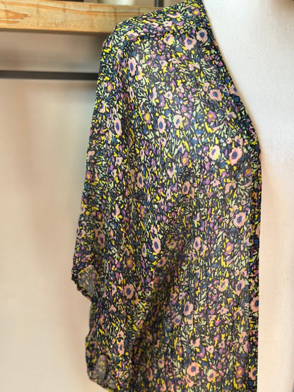 Kimono veste légère fleuri coton T.U